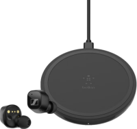 Sennheiser CX Plus True Wireless Zwart + Belkin Boost Up Draadloze Oplader 10W Zwart