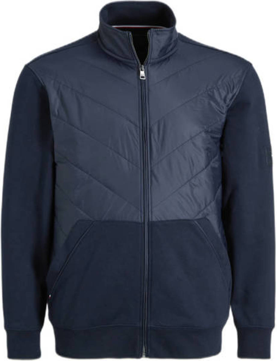 Tommy Hilfiger Big & Tall sweatvest Plus Size van biologisch katoen desert sky