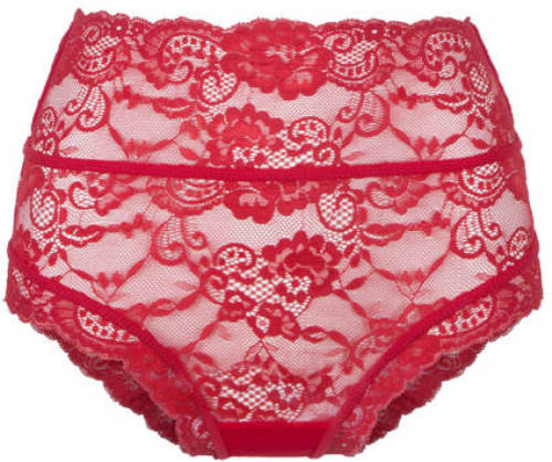 LingaDore kanten maxislip Daily met veterdetail rood