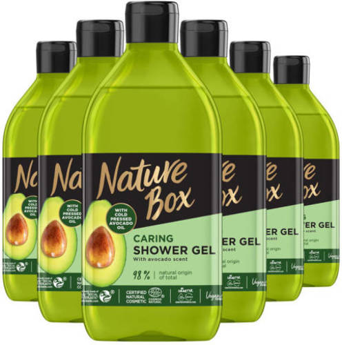 Nature Box Avocado Rescue douchegel - 6 x 385 ml - voordeelverpakking