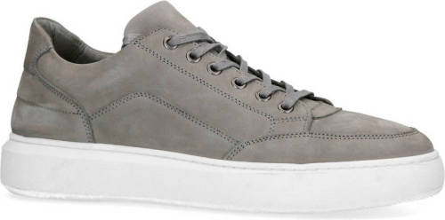 Manfield nubuck sneakers grijs