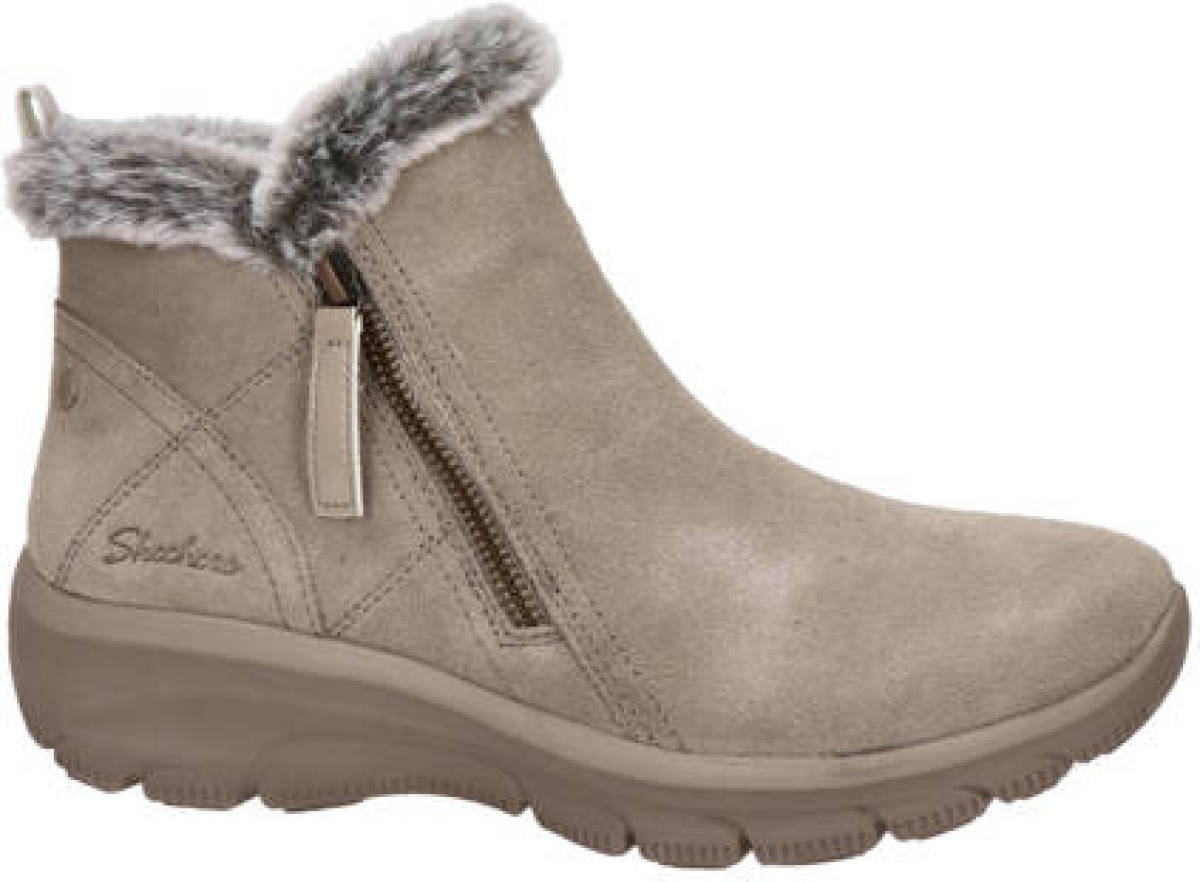Skechers Relaxed Fit suède enkelboots beige
