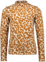 Like Flo longsleeve met dierenprint camel/beige