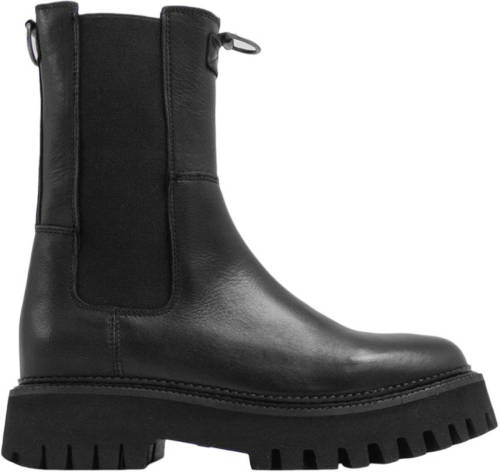 Bronx Groov-y hoge leren chelsea boots zwart