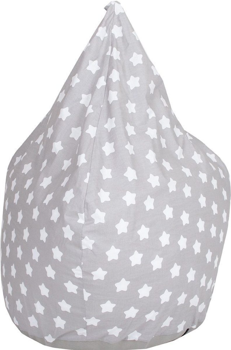 Knorrtoys ® Zitzak Drop, grey white stars voor kinderen, made in europe