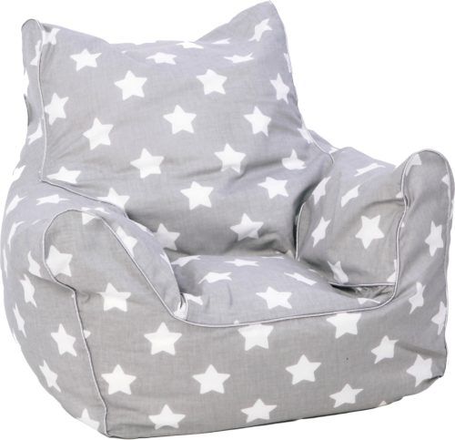 Knorrtoys ® Zitzak Grey White Stars voor kinderen, made in europe