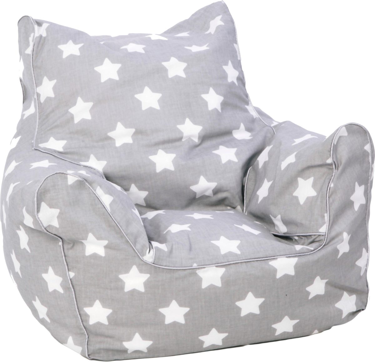 Knorrtoys ® Zitzak Grey White Stars voor kinderen, made in europe