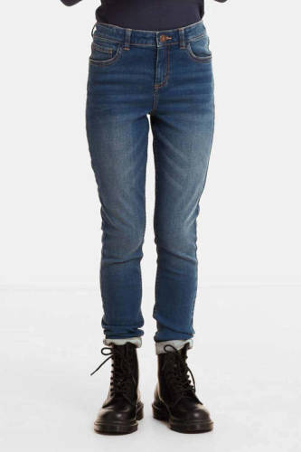 anytime skinny mid jeans blauw