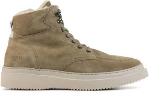 Nubikk Jonah Polar Fur suède veterboots taupe