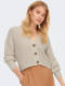 Only grofgebreid vest ONLCAROLSPRING beige