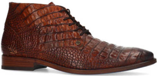 Rehab Barry Croco leren veterschoenen cognac