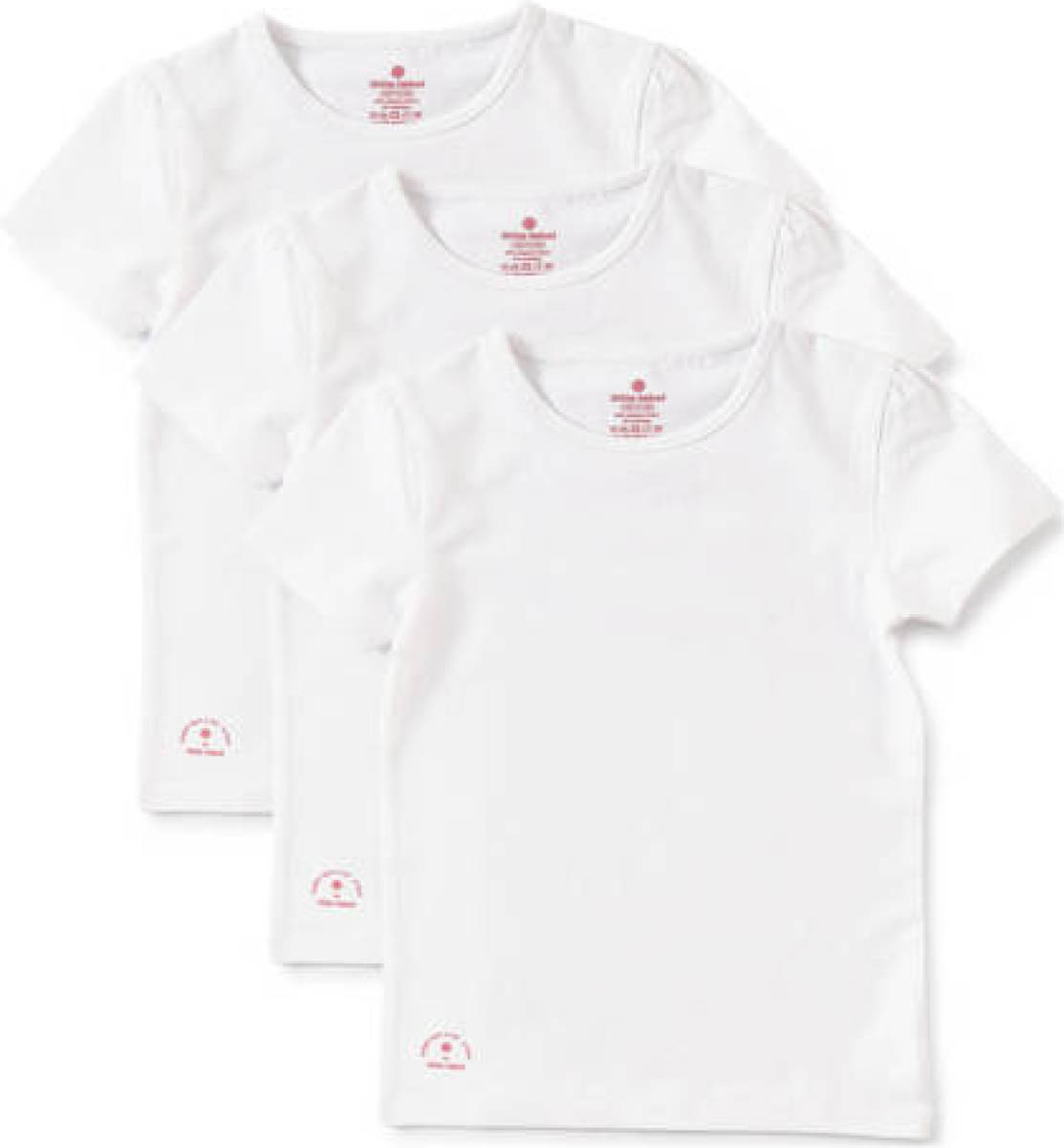 Little Label t-shirt - set van 3 wit