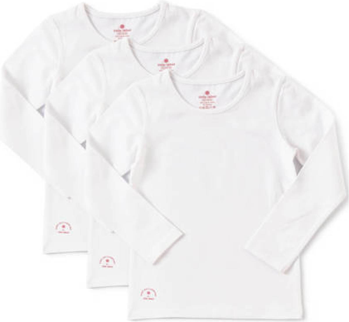 Little Label longsleeve - set van 3 wit