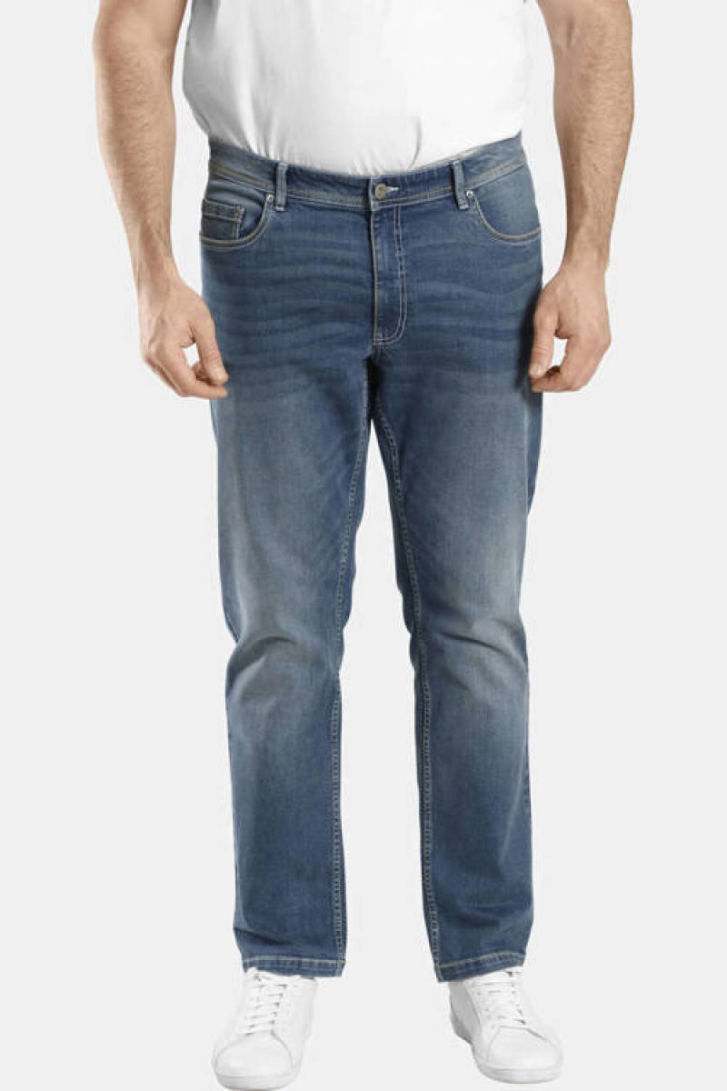 Charles Colby +FIT Collectie loose fit jeans BARON GIVENS Plus Size blauw