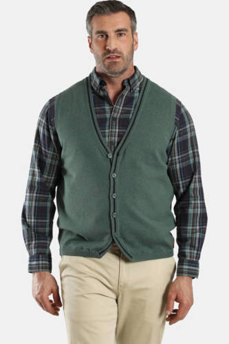 Charles Colby gilet DUKE FREDO Plus Size groen