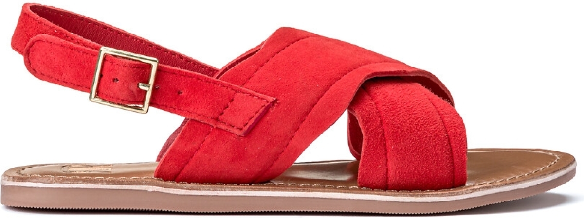 La Redoute Collections Sandalen in leer, gekruist