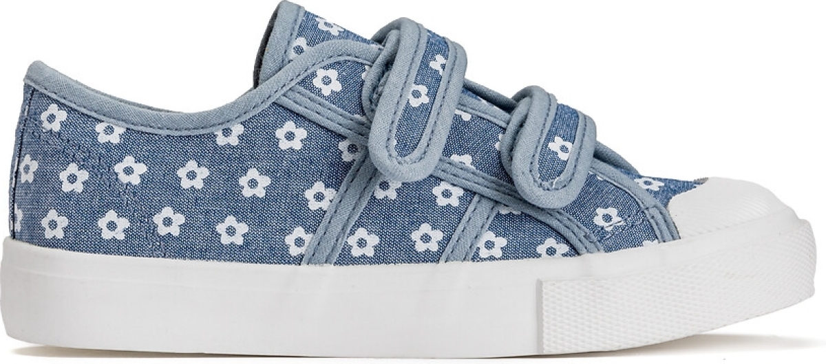 La Redoute Collections Sneakers in denim stof, klittenband, bloemenprint