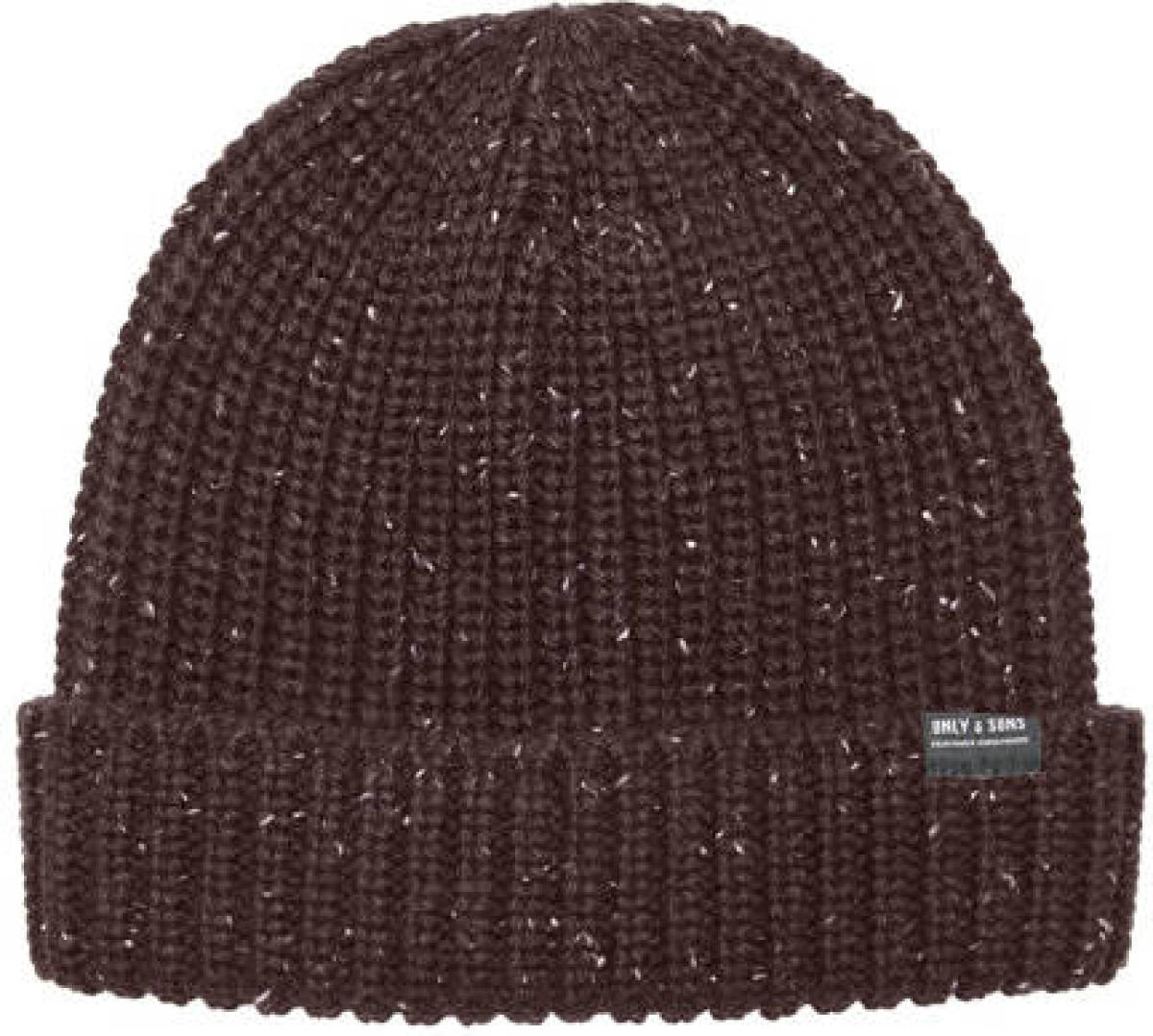 ONLY & SONS rib gebreide muts ONSEMILE bruin