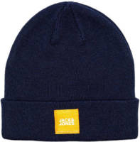 Jack & Jones muts JACBACK met logo donkerblauw