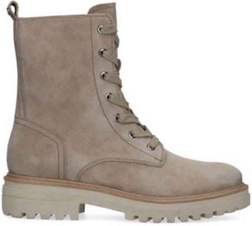 No Stress suède veterboots taupe