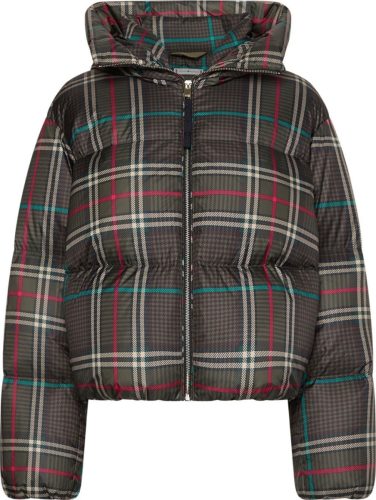 Tommy hilfiger Gewatteerde jas PRINTED CHECK REDOWN PUFFER JKT met ruitmotief