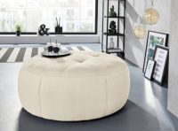 INOSIGN Hocker Lounis Ronde hocker in 2 afmetingen, "soft clean" voor het gemakkelijk reinigen met water