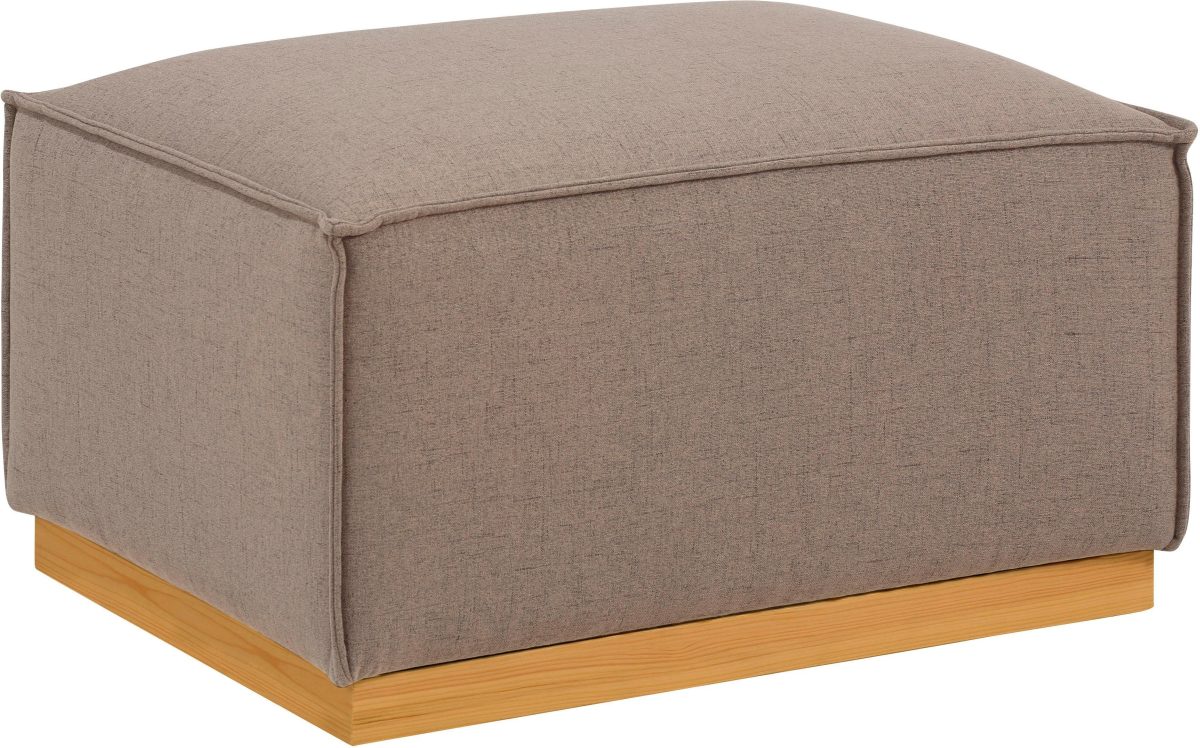 Home affaire Hocker Terry met open opstaande naad en houten onderstel