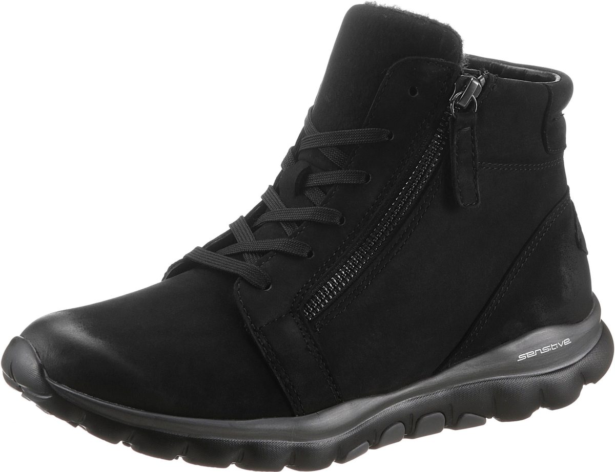 Gabor Rollingsoft Hoge veterschoenen met geprofileerde rubberzool