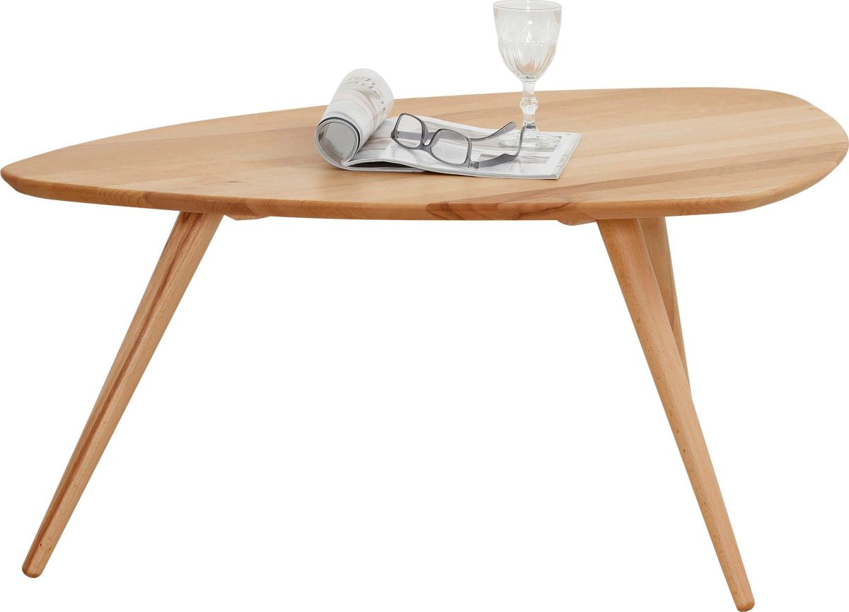 andas Salontafel Green van massief hout, bijzettafel in een modern model
