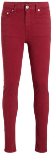 anytime skinny mid jeans donkerrood