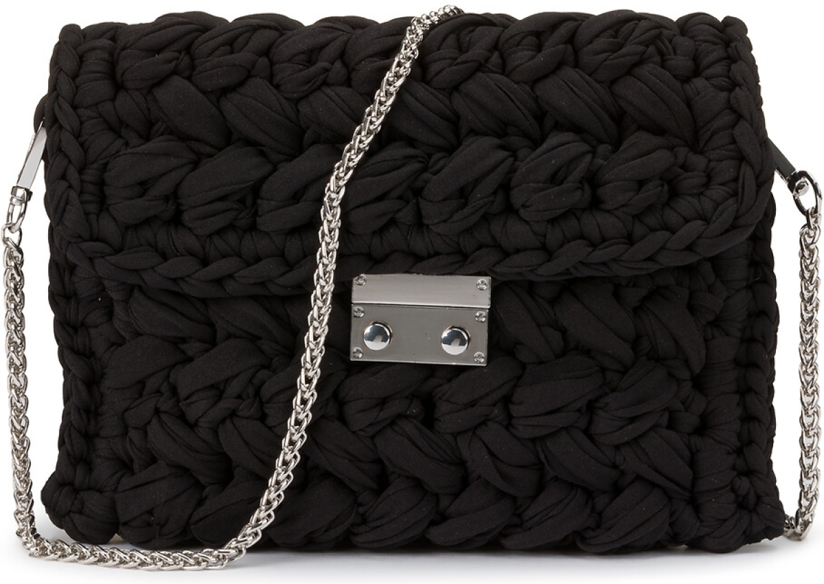 La Redoute Collections Gebreide handtas, schouderriem met ketting