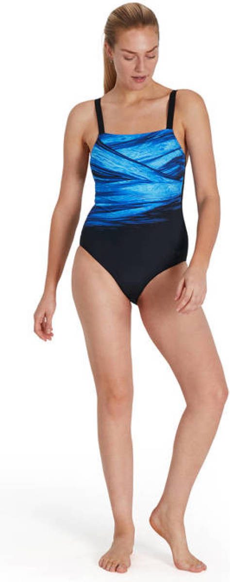 Speedo corrigerend badpak Amberglow zwart/blauw