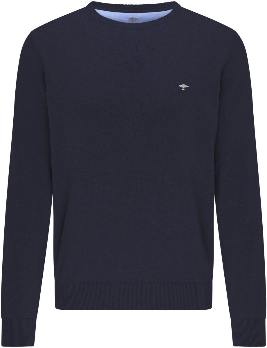 FYNCH-HATTON Trui met ronde hals met geborduurd logo