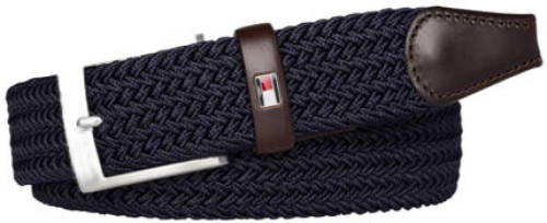 Tommy hilfiger gevlochten riem donkerblauw