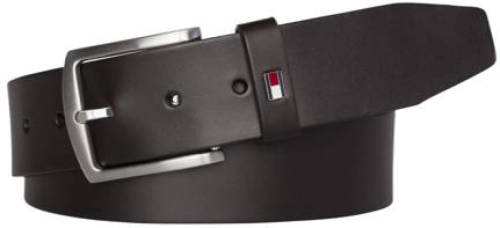 Tommy hilfiger leren riem met logo bruin