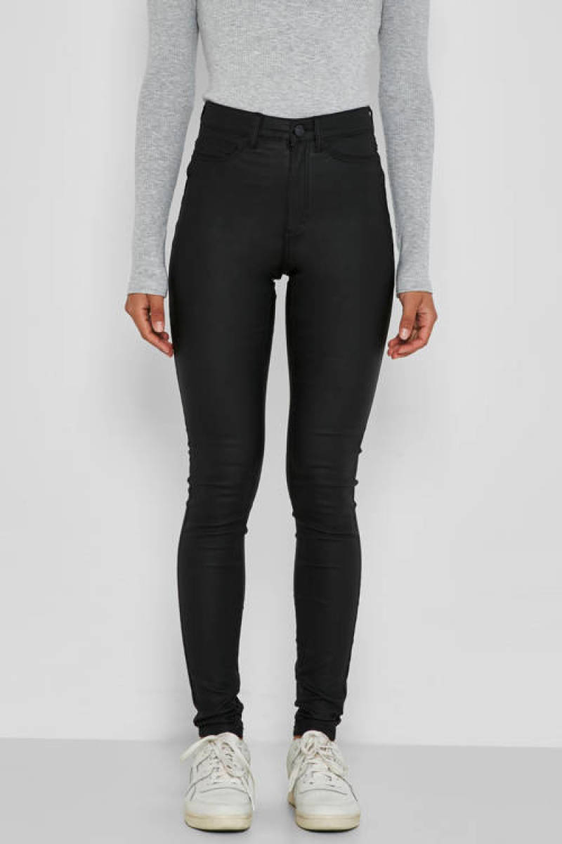 NOISY MAY slim fit broek NMCALLIE zwart