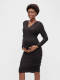 MAMALICIOUS zwangerschaps- en voedingsjurk MLPILAR van gerecycled polyester zwart