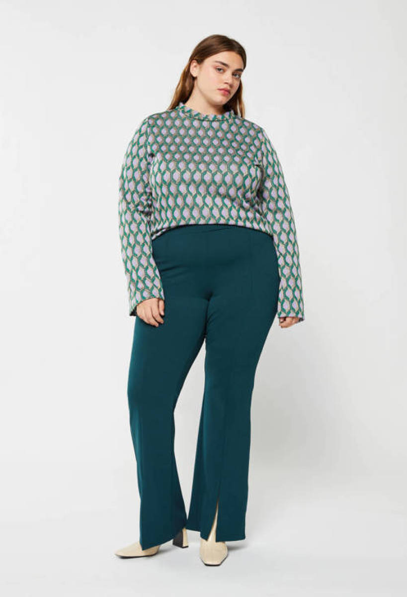 ZINO & JUDY top met all over print groen/paars