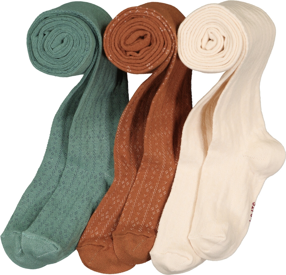 La Redoute Collections Set van 3 paar effen panty's, pointelle tricot