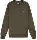 Lyle & Scott sweater Crew Neck Fly Fleece olijfgroen