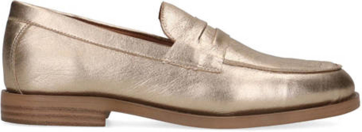 Sacha leren loafers goud