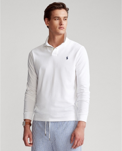 Polo ralph lauren Rechte Polo custom fit, lange mouwen