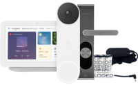Google Nest Doorbell + Nest Hub + LOQED Touch Smart Lock + LOQD Power Kit