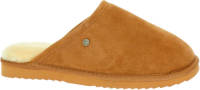 Warmbat Australia gevoerde suède pantoffels cognac