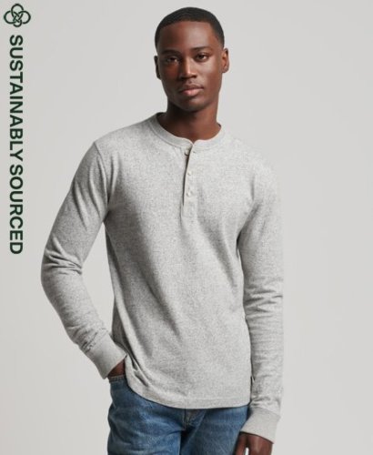 Superdry gemêleerde longsleeve athletic grey marl