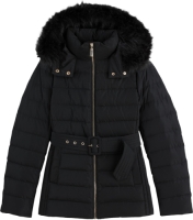La Redoute Collections Korte donsjas met kap en ceintuur