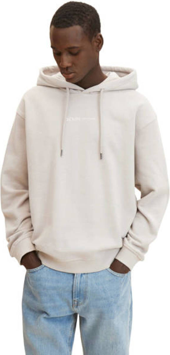 Tom tailor Denim gemêleerde hoodie light dove grey