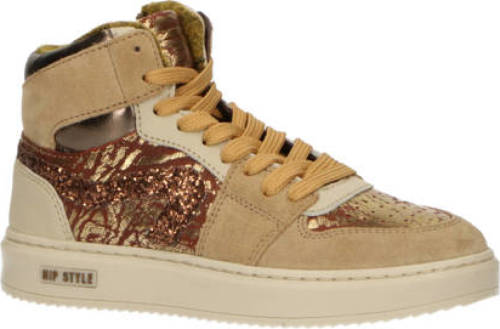 HIP H1665 leren sneakers bruin/multi