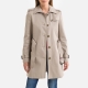 Tommy hilfiger Halflange trenchcoat met knoopsluiting en ceintuur