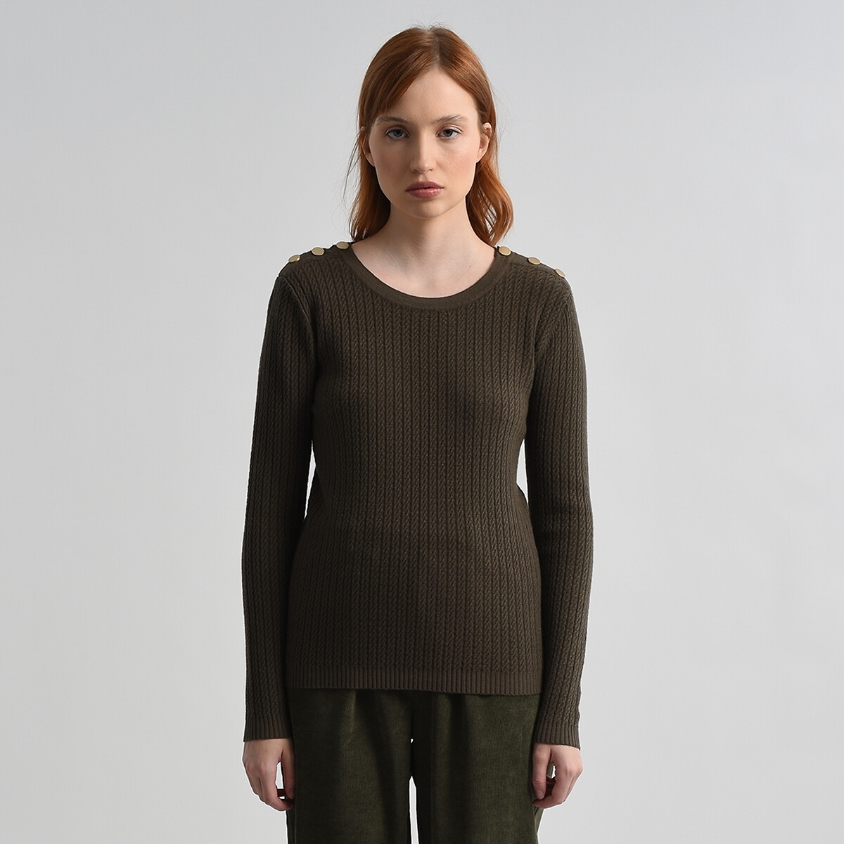 Molly Bracken Trui met knoopsluiting op de schouders